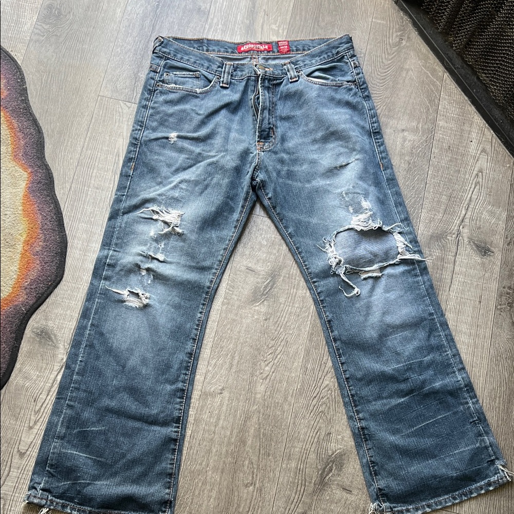 Distressed Blue Jeans Y2K vintage aeropostale jeans